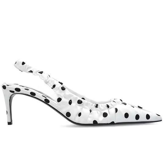 Polka-dot Slingback heels