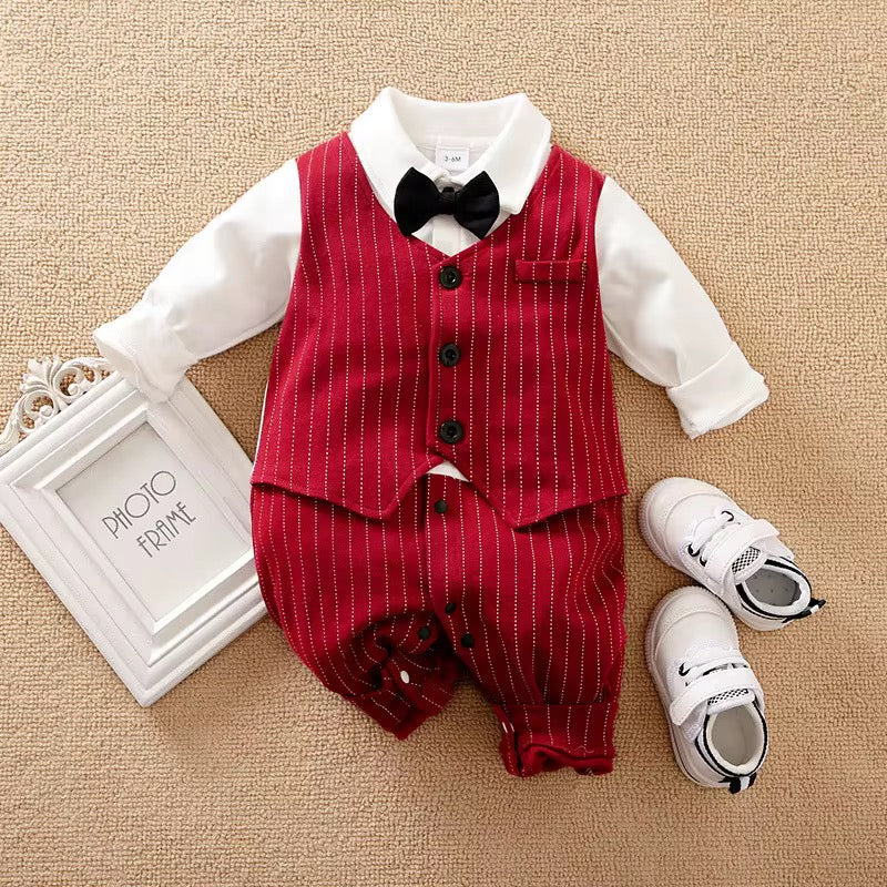 Red Suit Romper
