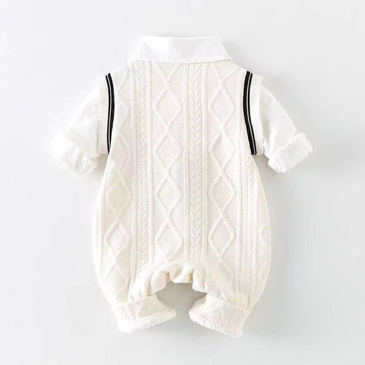 Classic Tie Knit Romper