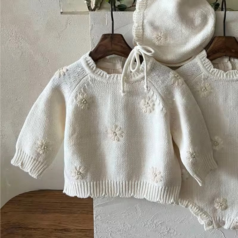 Daisy Crochet Knitwear Set