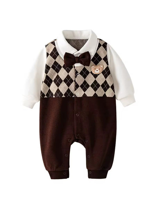 Cafe Bear Bow Romper