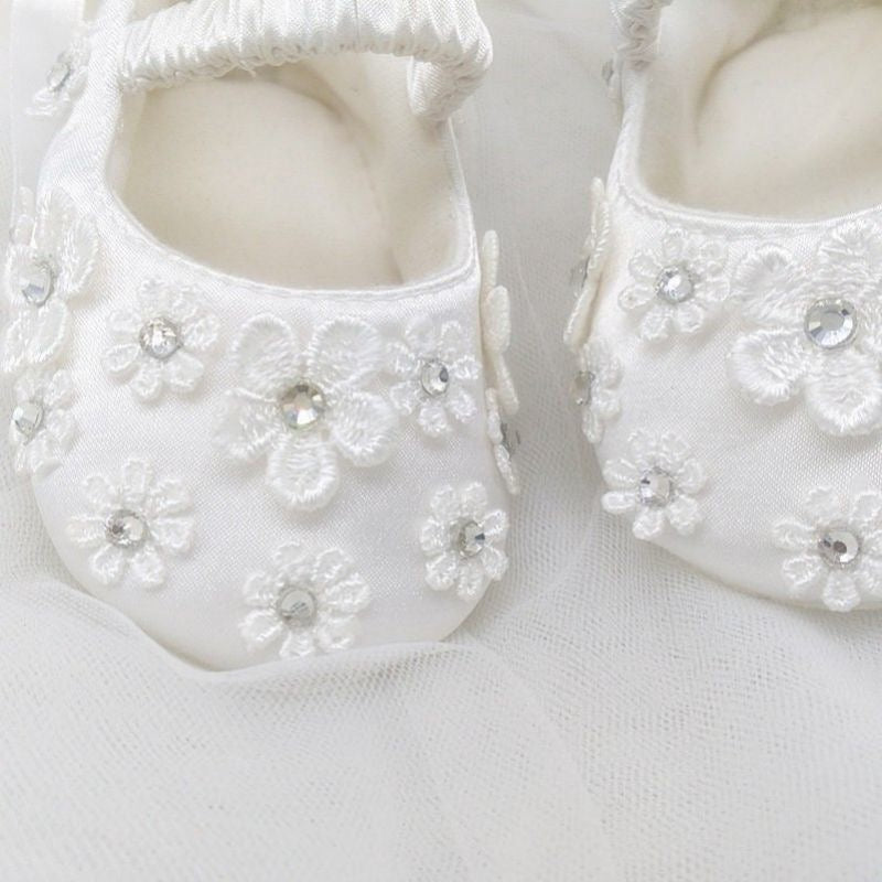 Crystal Blossom Baby Shoes