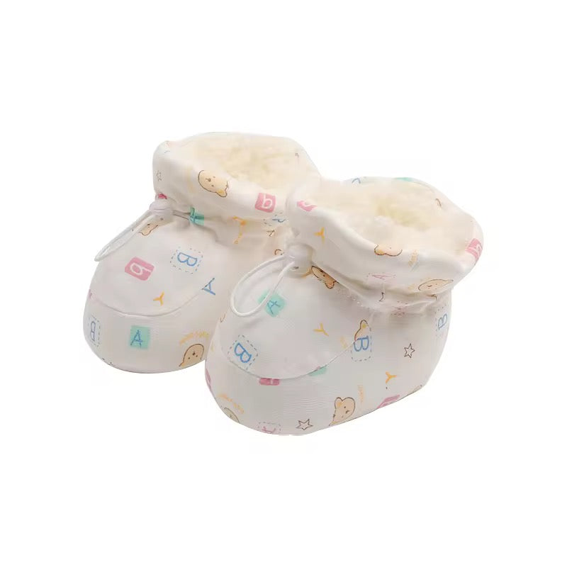 Padded Cotton Baby Booties – Adjustable & Adorable
