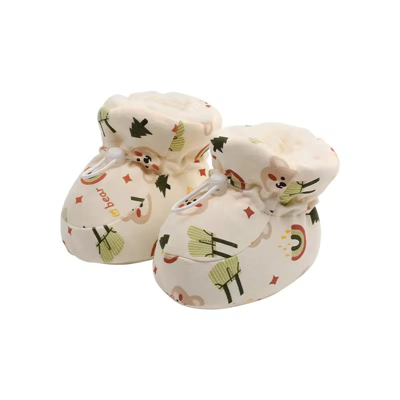 Padded Cotton Baby Booties – Adjustable & Adorable