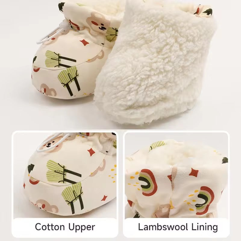 Padded Cotton Baby Booties – Adjustable & Adorable