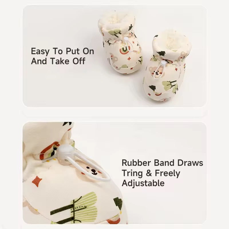 Padded Cotton Baby Booties – Adjustable & Adorable