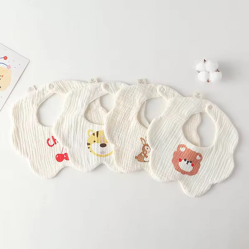 Cotton Muslin Bibs – Animal & Nature Collection