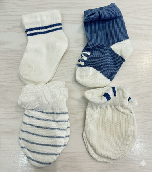 4 pair mittens-socks set