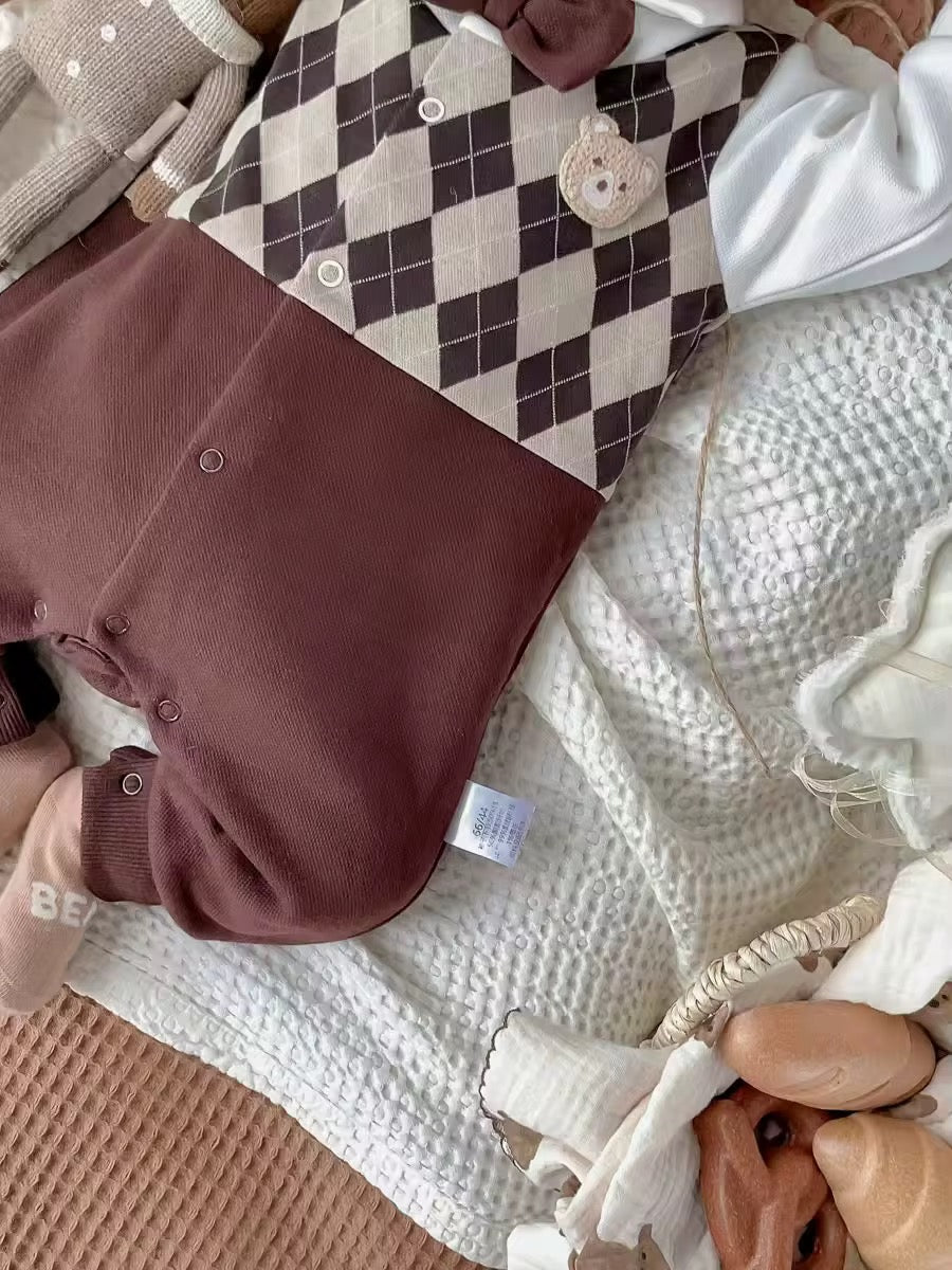 Cafe Bear Bow Romper