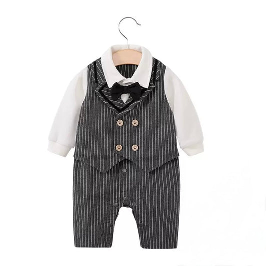 Black Vertical Stripe Jumpsuit