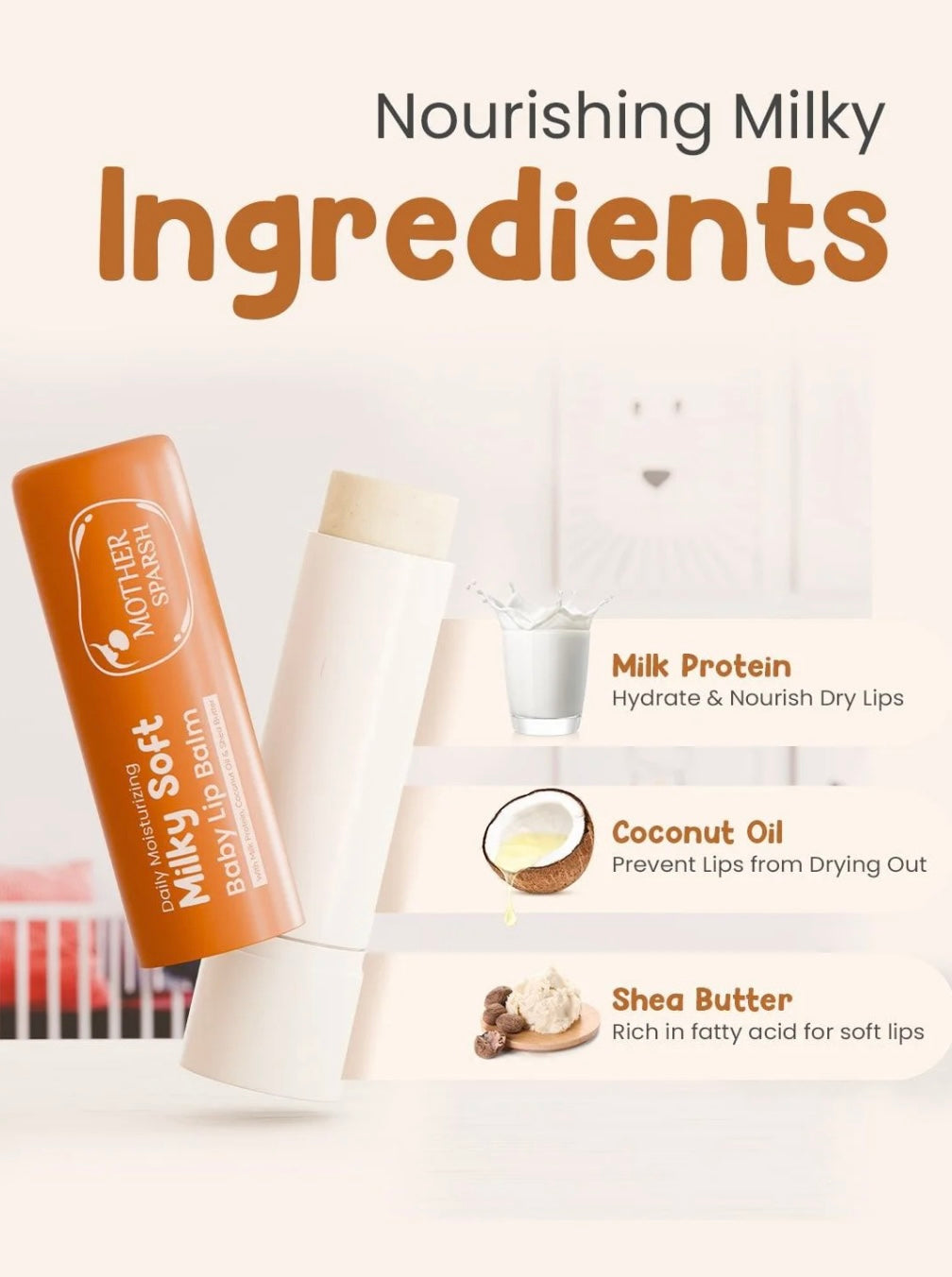 MOTHER SPARSH Milky Soft Baby Lip Balm