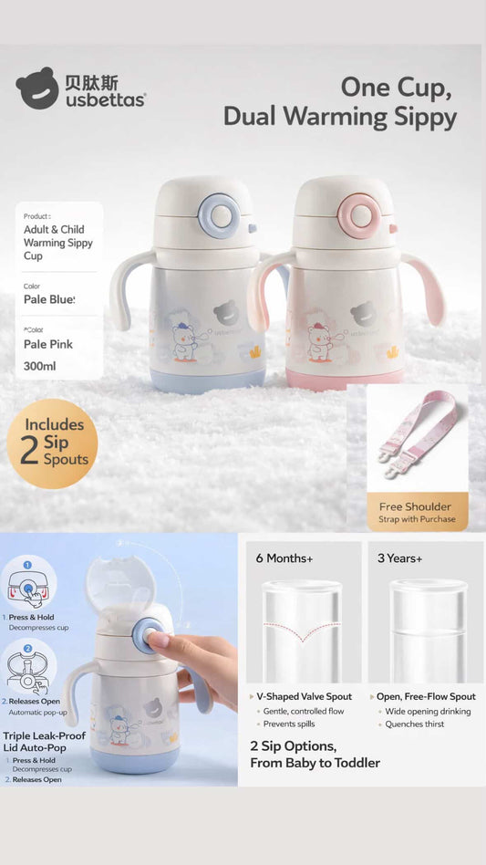 USBETTAS Dual Sippy Cup