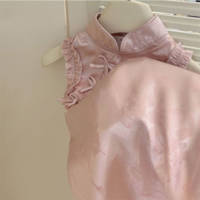 Pink Satin Dress