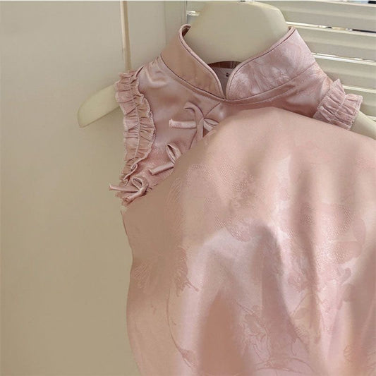 Pink Satin Dress
