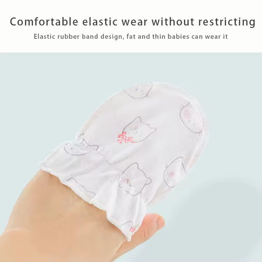 Baby Cotton Anti-Scratch Mittens – Mixed Colors