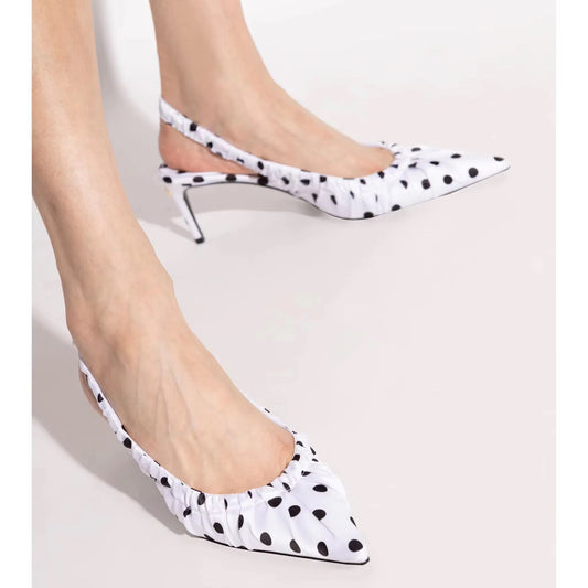 Polka-dot Slingback heels