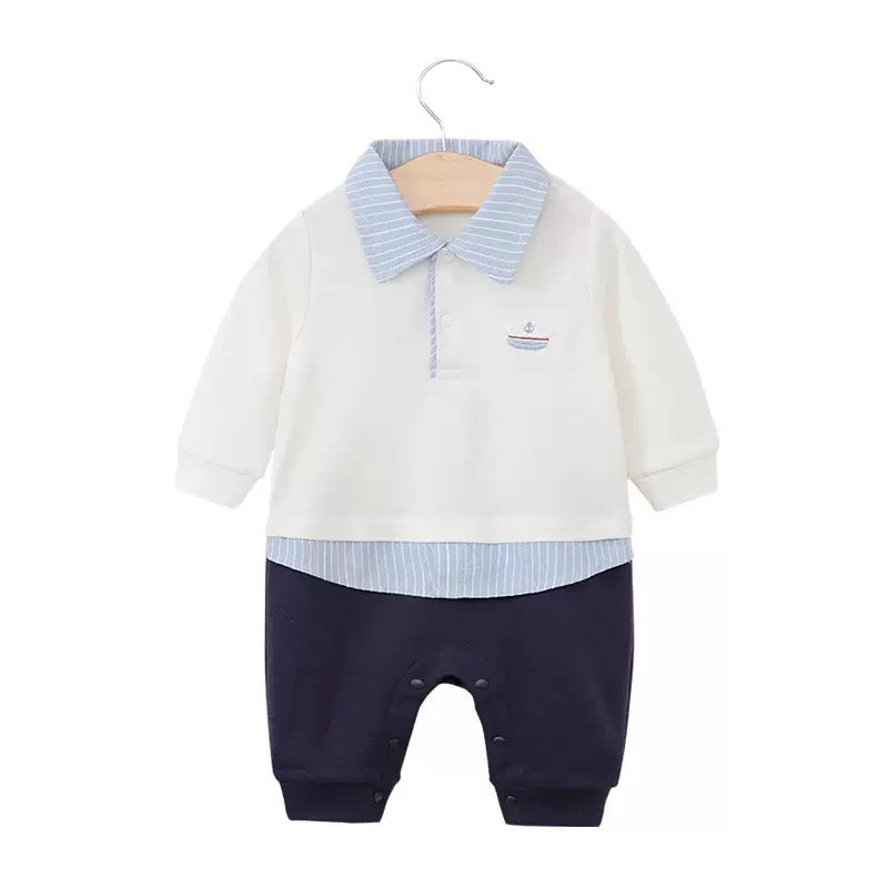 Little Sailor Polo Romper
