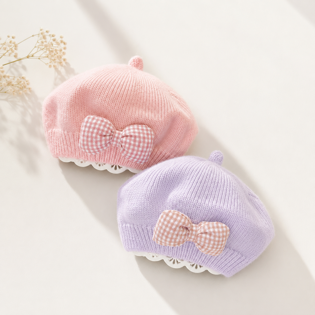 Woolen Berret with Bow