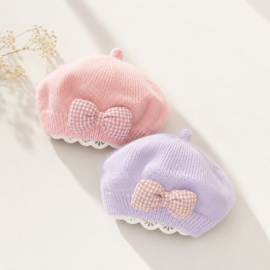 Woolen Berret with Bow