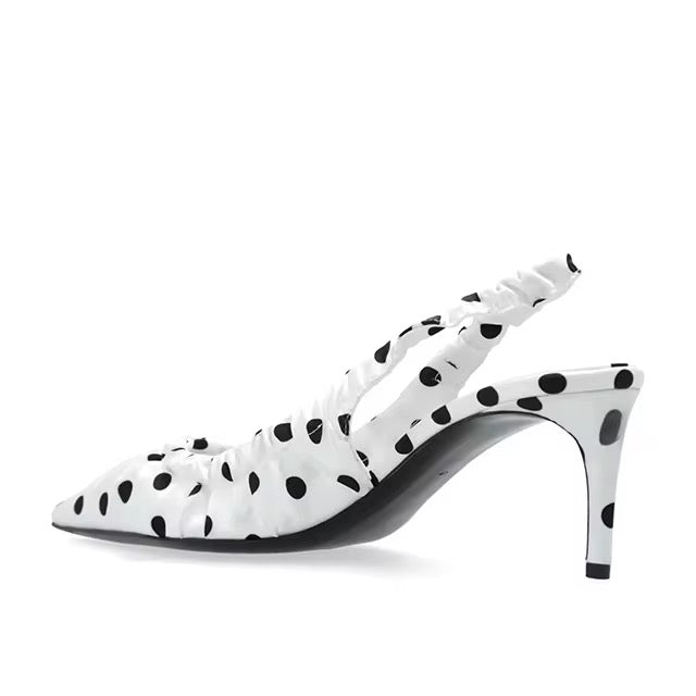 Polka-dot Slingback heels