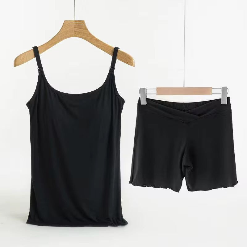 Breastfeeding Tank Top & Shorts Set