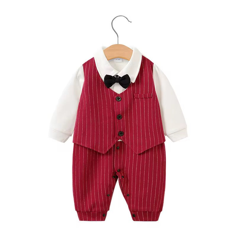 Red Suit Romper