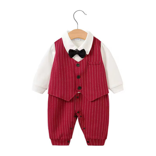 Red Suit Romper