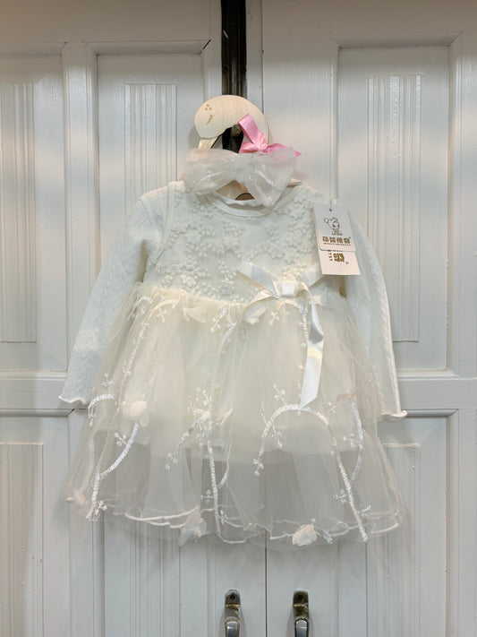 White Dress with headband