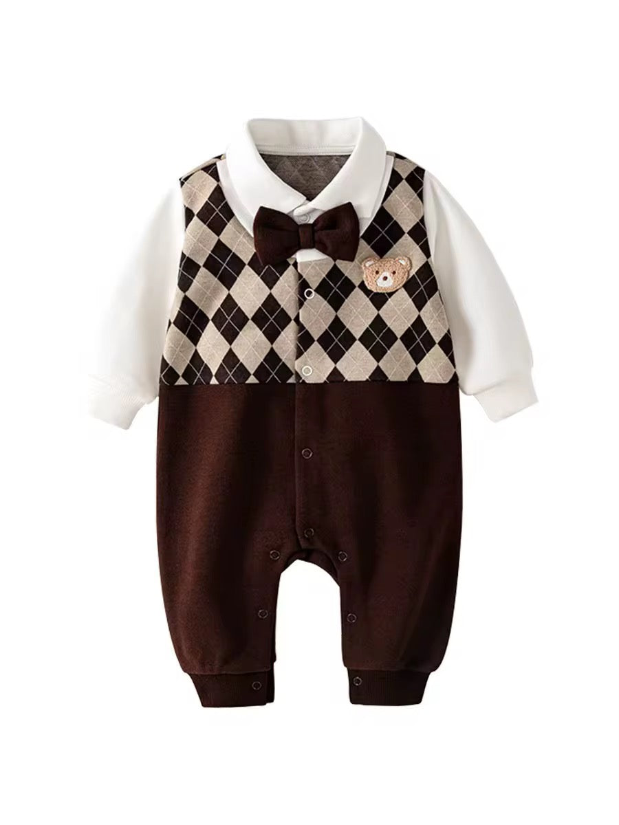 Cafe Bear Bow Romper
