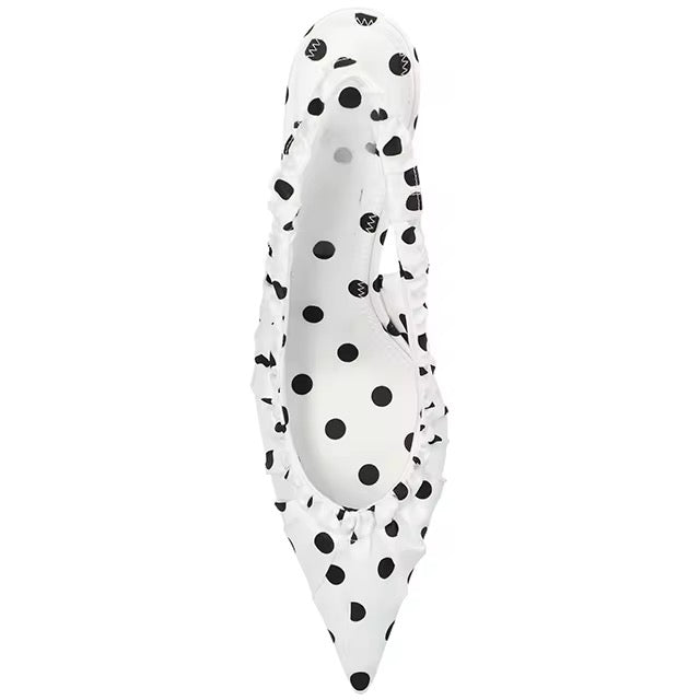 Polka-dot Slingback heels