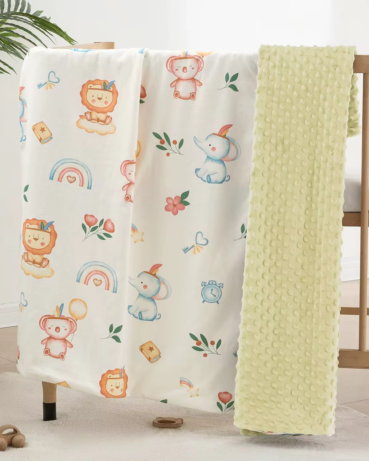 USBETTAS Super Soft Dotted Fleece Blanket