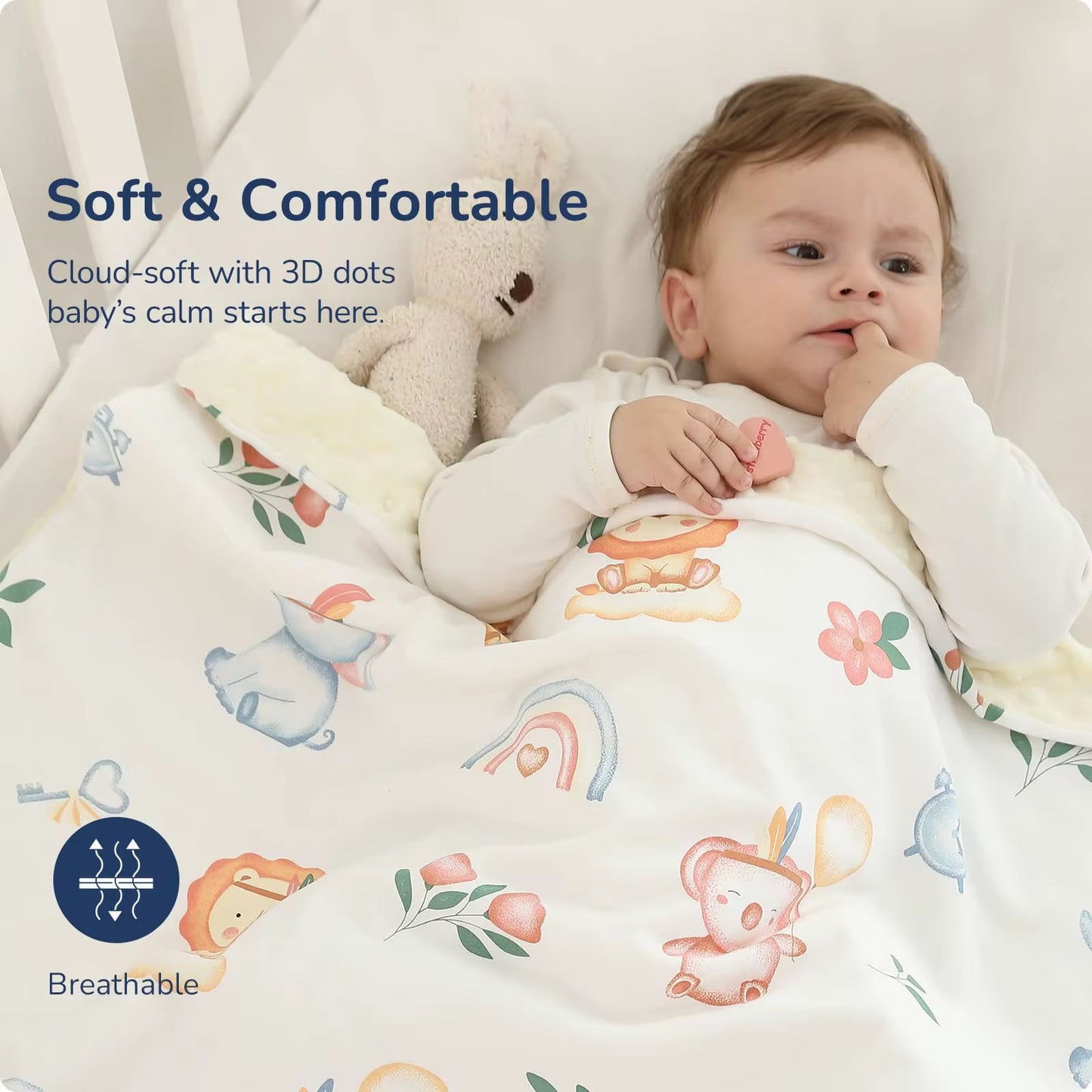 USBETTAS Super Soft Dotted Fleece Blanket