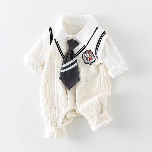 Classic Tie Knit Romper
