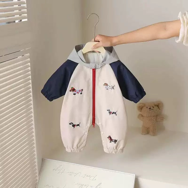 Dachshund cotton layered Jumpsuit
