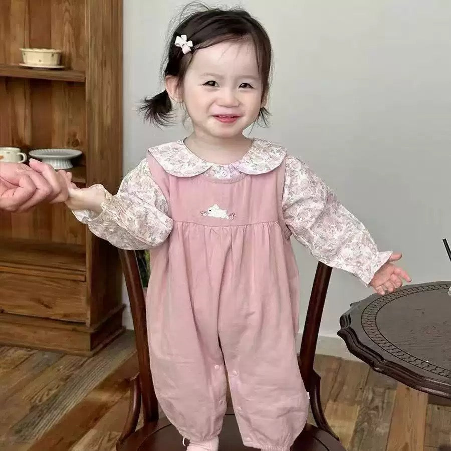Pink Overalls 2-piece Set