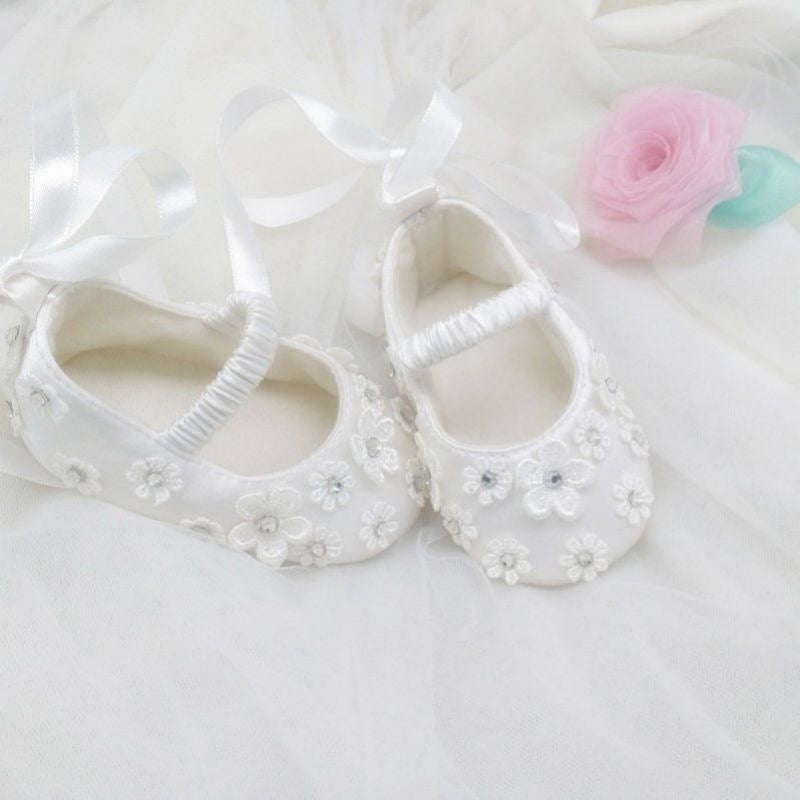 Crystal Blossom Baby Shoes