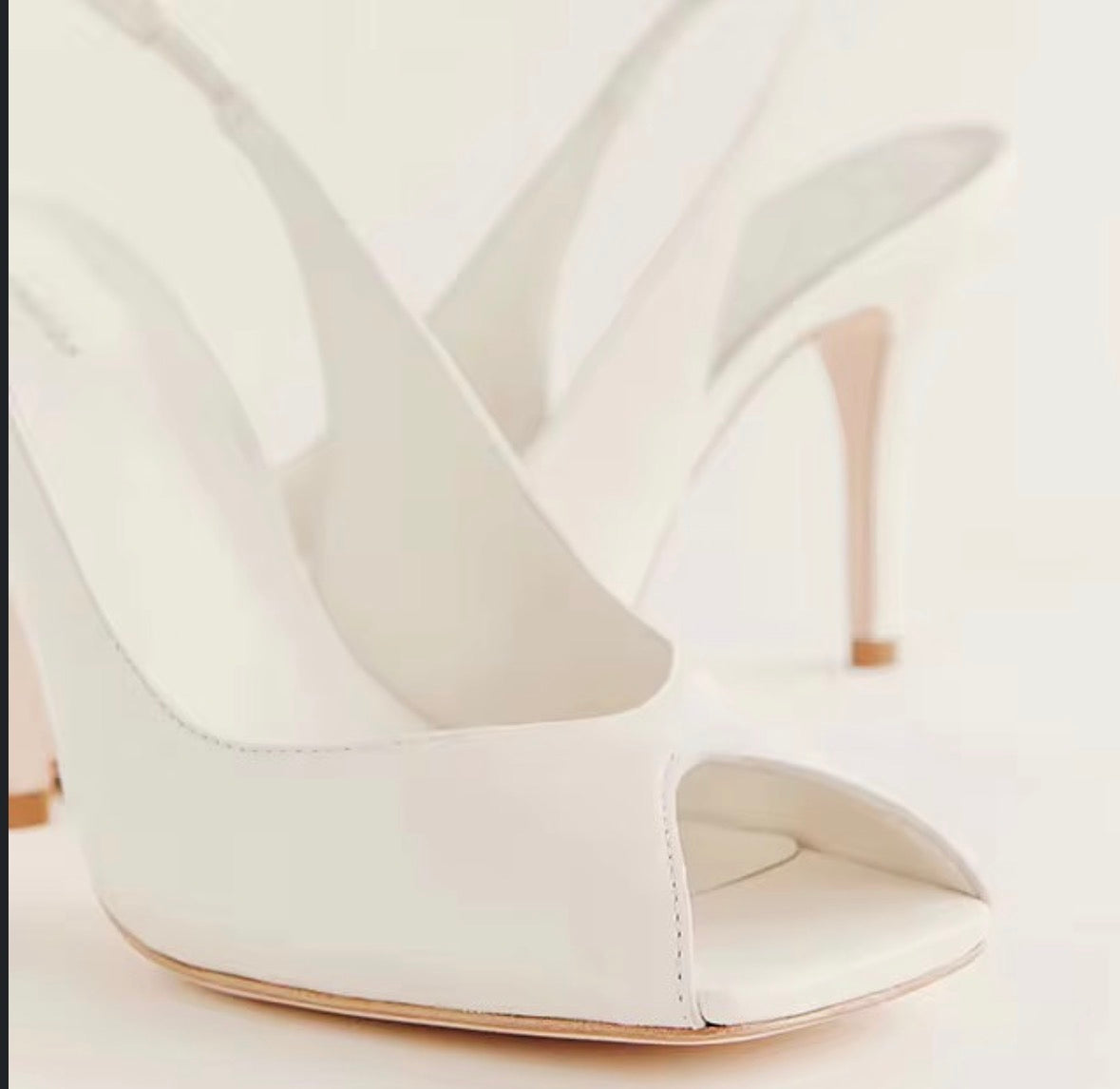 Slingback Square Peep Toe Heels