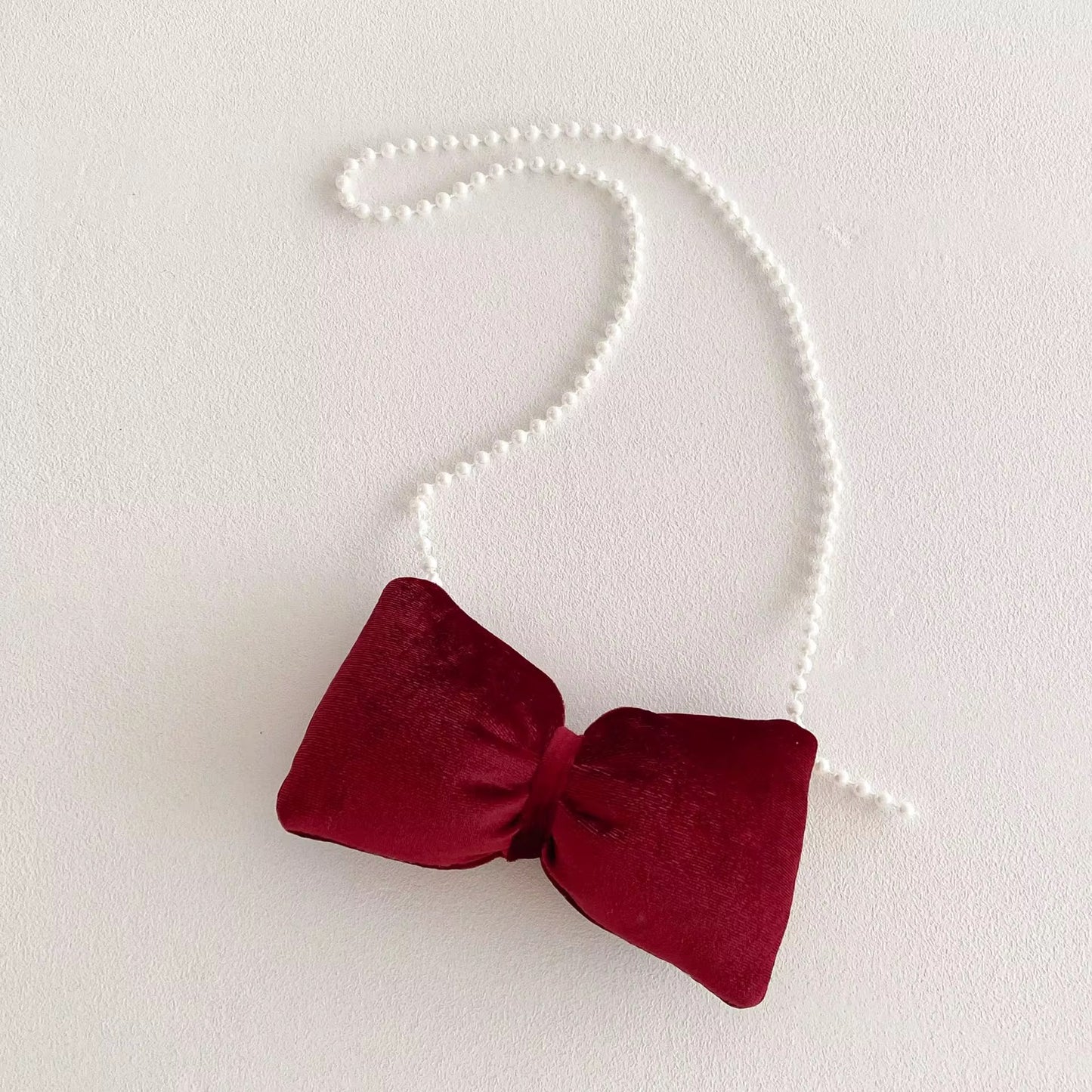 Red Velvet Dress with bag