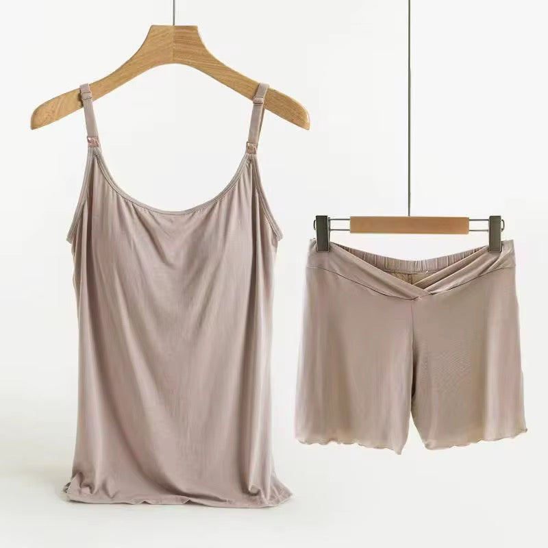 Breastfeeding Tank Top & Shorts Set