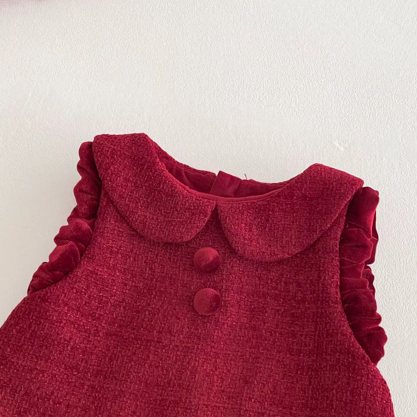 Red Velvet Dress with bag