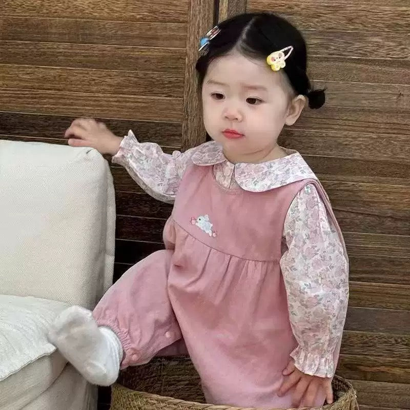 Pink Overalls 2-piece Set