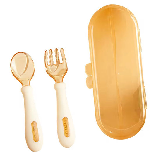 USBETTAS Baby Training Spoon and Fork Set