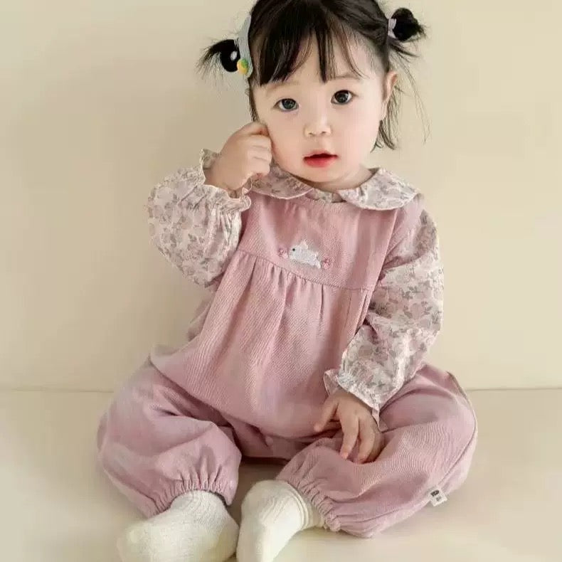 Pink Overalls 2-piece Set