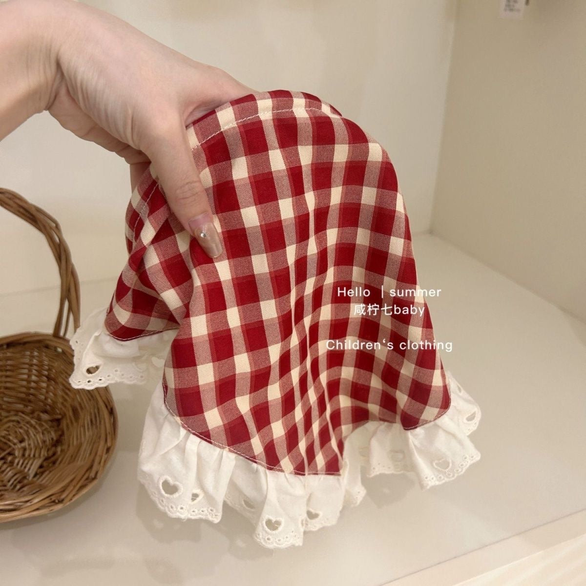 Red Plaid Dress Set