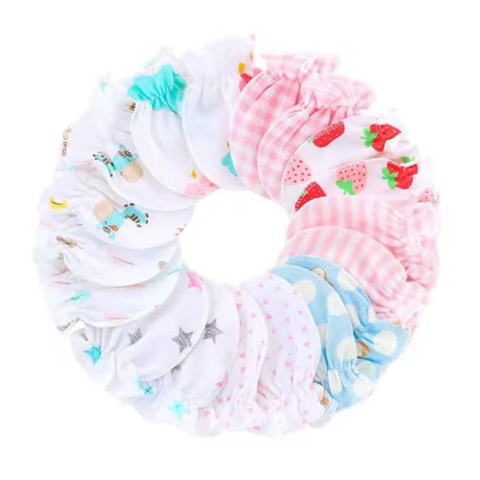 Baby Cotton Anti-Scratch Mittens – Mixed Colors