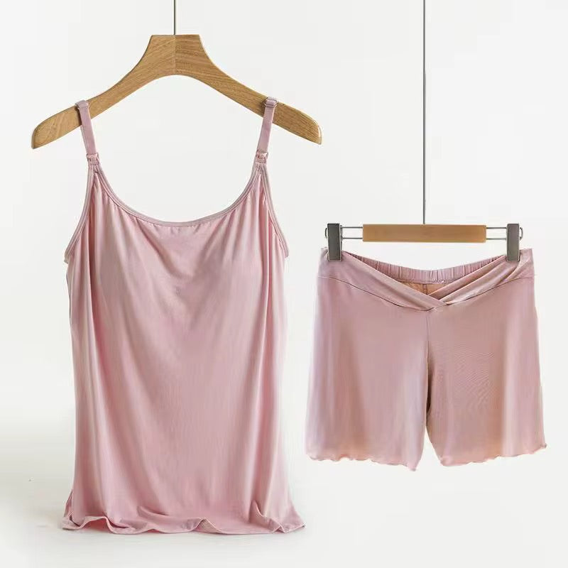 Breastfeeding Tank Top & Shorts Set