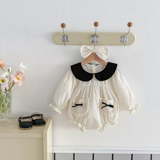 Black Collar Romper