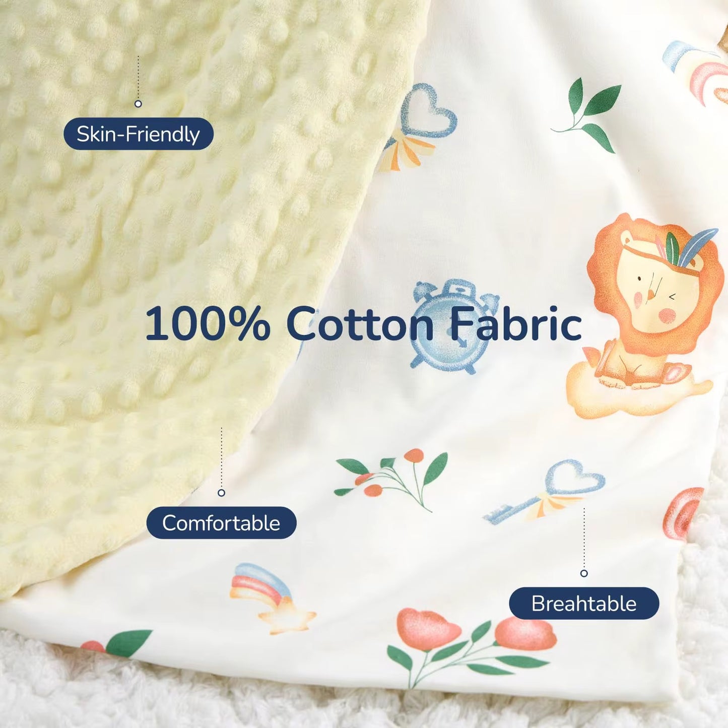 USBETTAS Super Soft Dotted Fleece Blanket