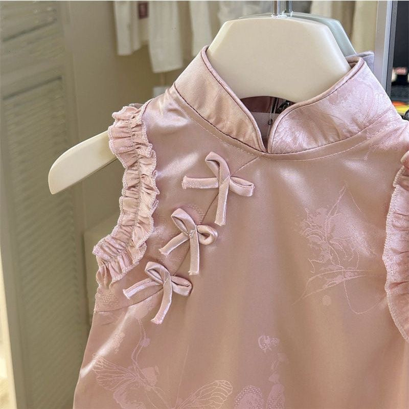 Pink Satin Dress