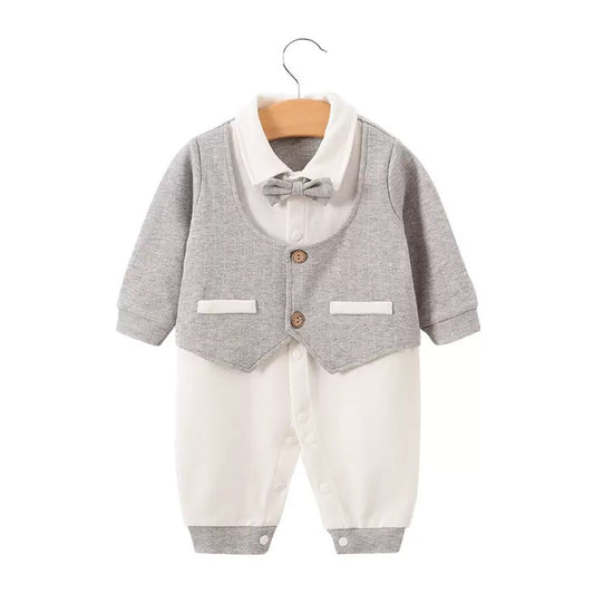 Grey Gentleman Romper